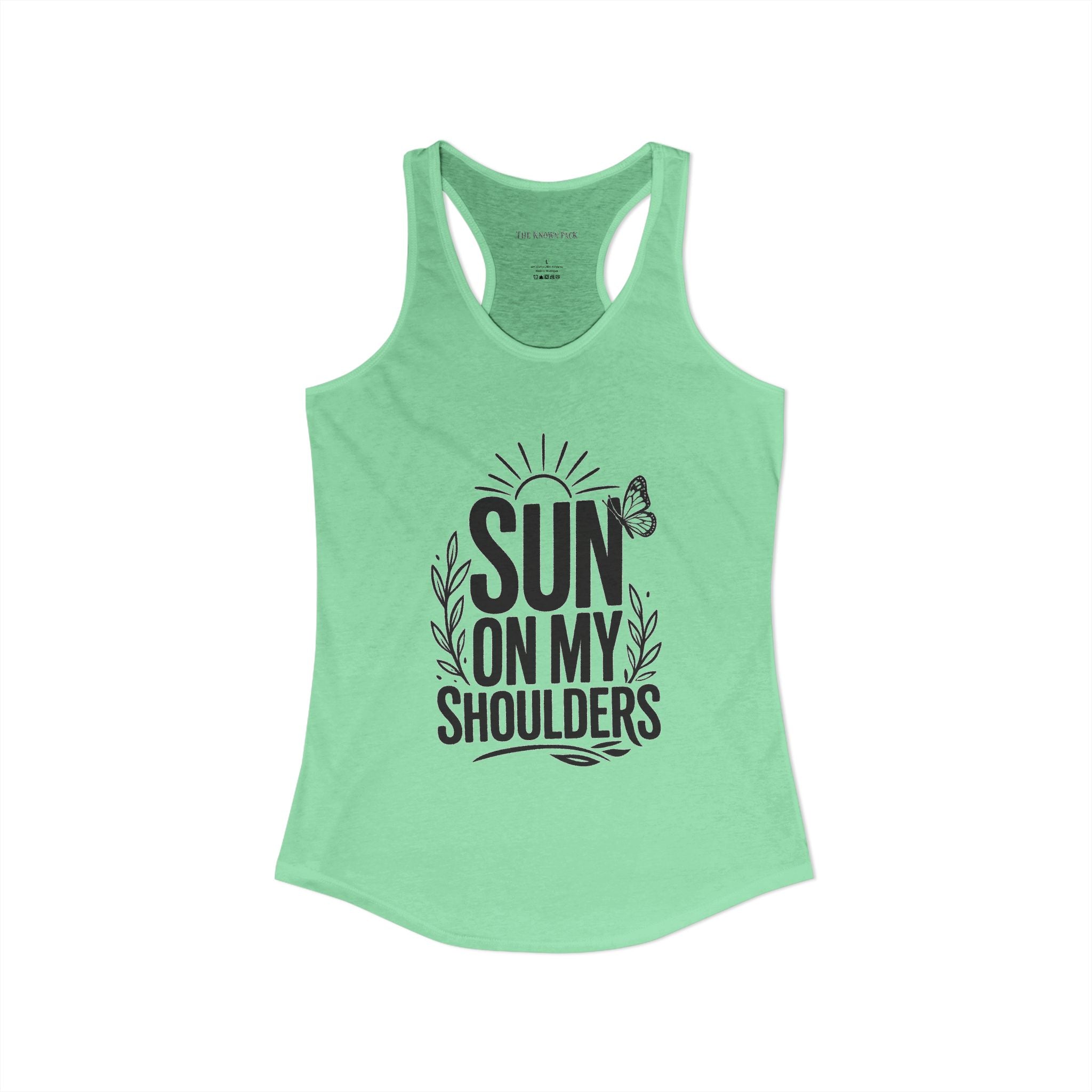 Sun on My Shoulders — Women's Racerback Tank