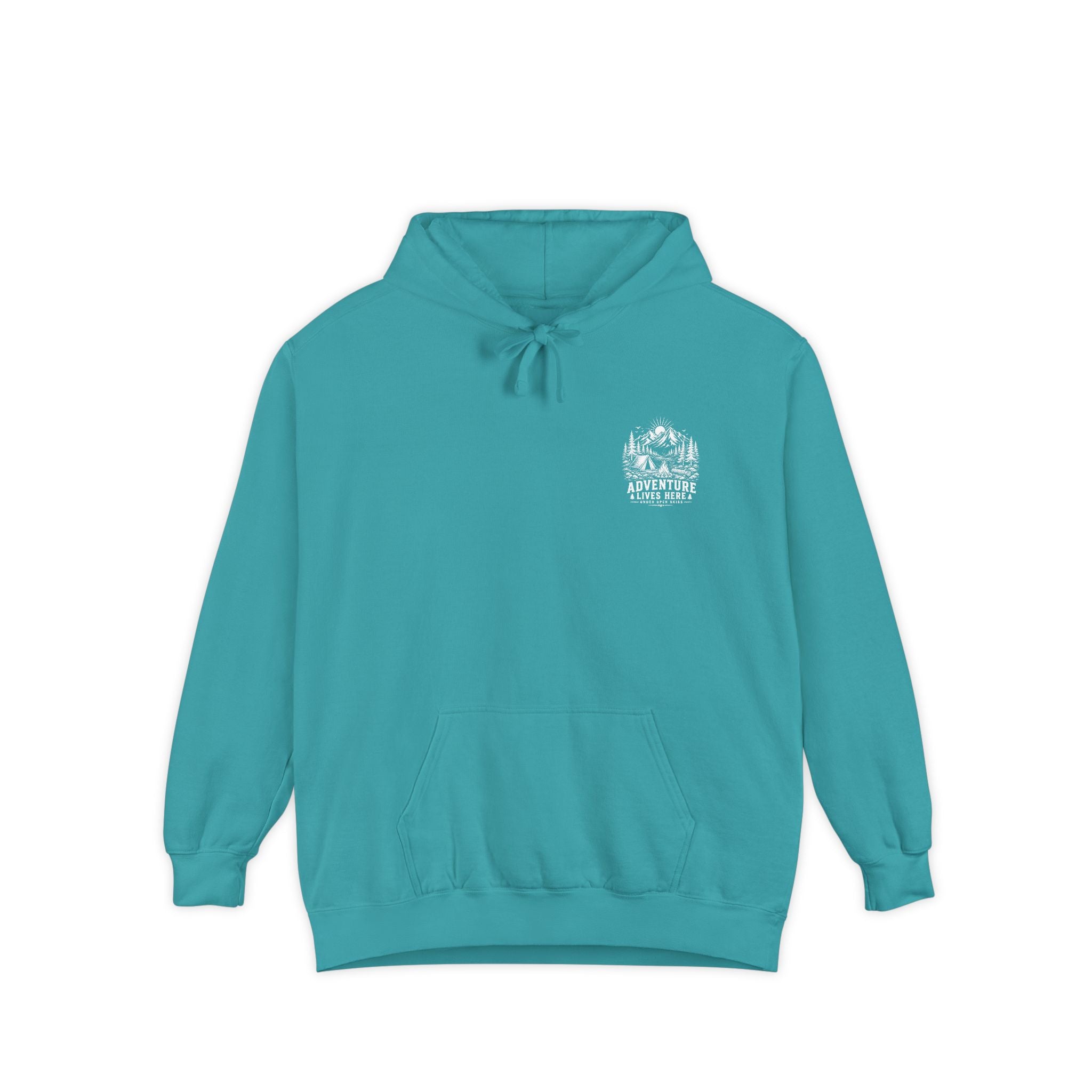 "Adventure Lives Here" Vintage Graphic Hoodie