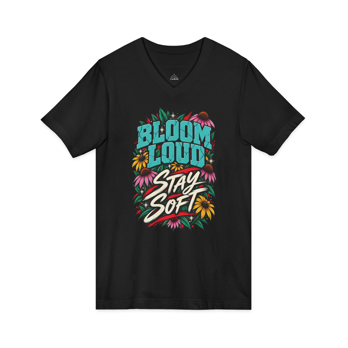 Bloom Loud Floral V-Neck T-Shirt
