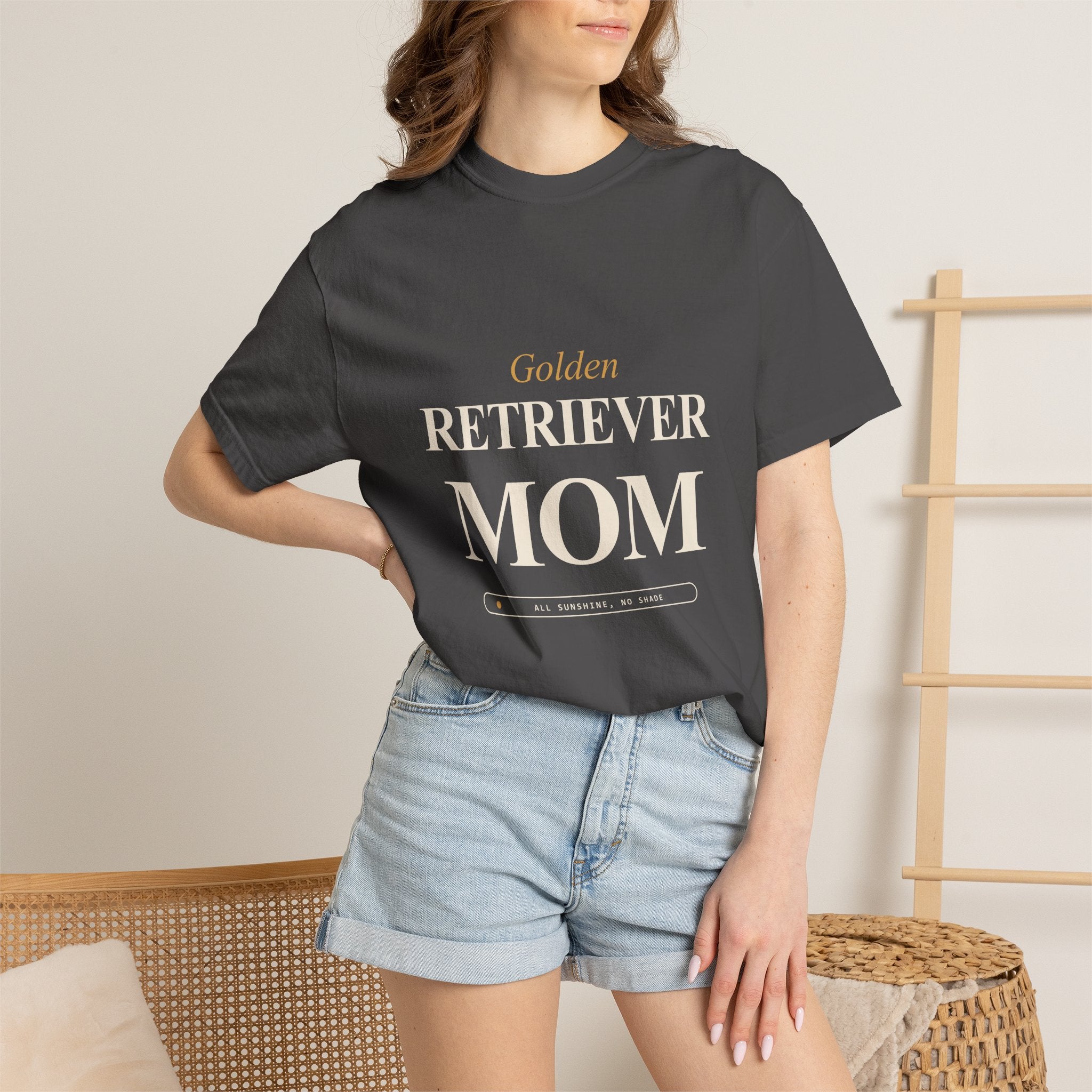 All Sunshine No Shade - Golden Retriever Mom (Dark Tee)