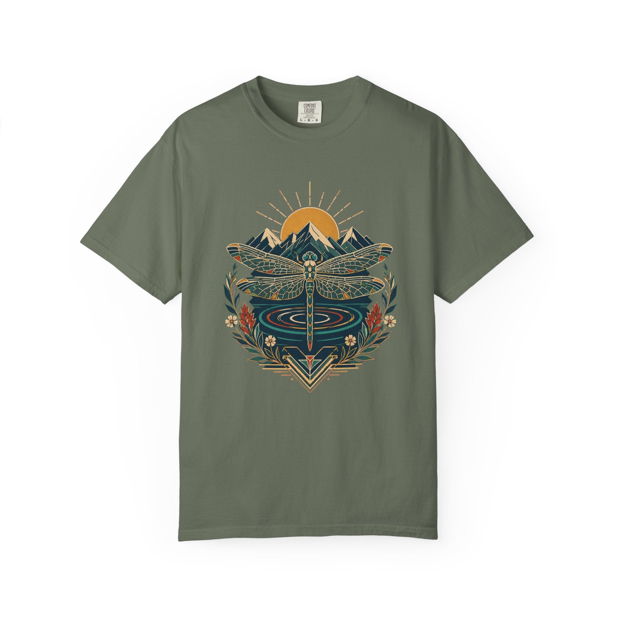 Dragonfly Sunrise Badge T-Shirt