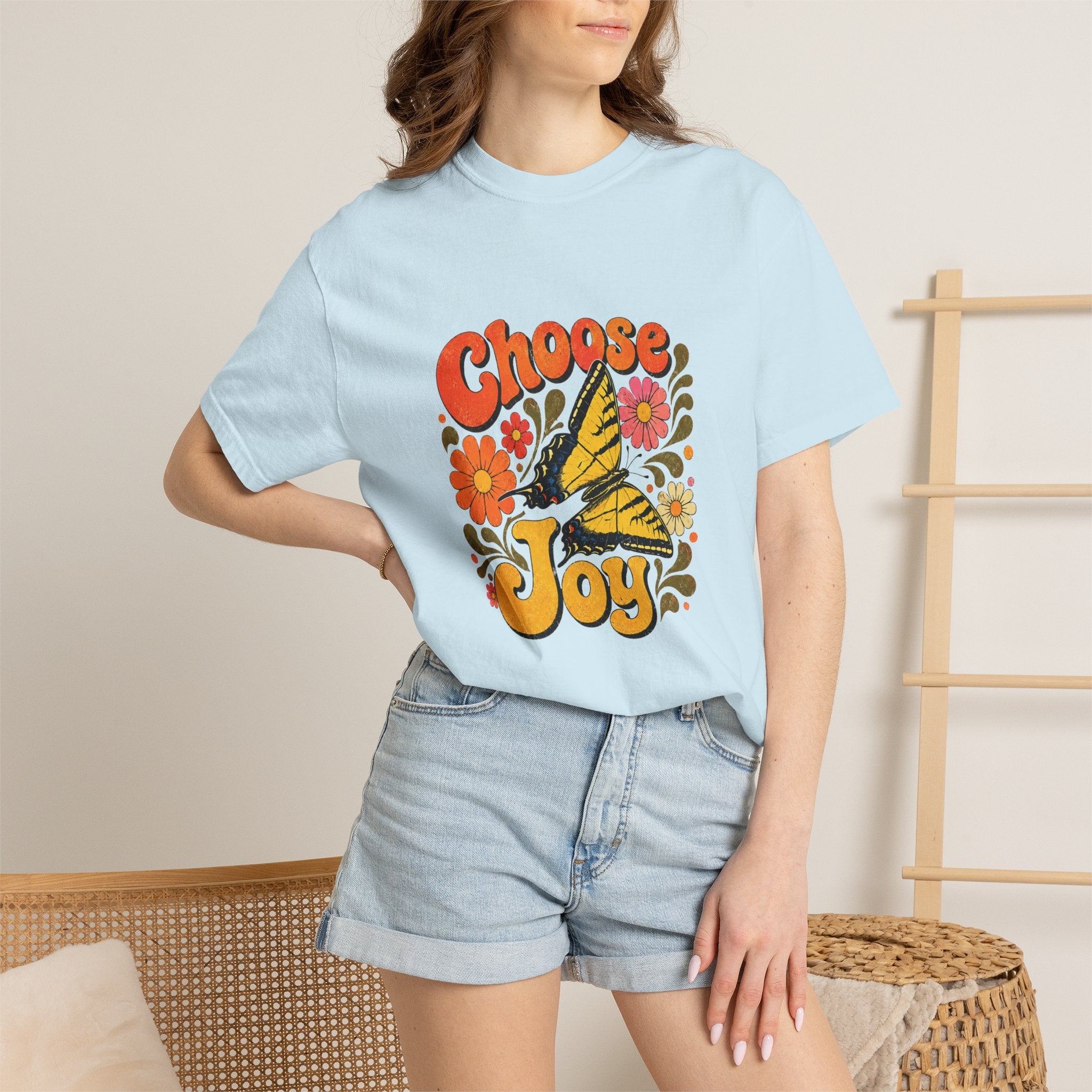 Choose Joy - Retro Butterfly Tee