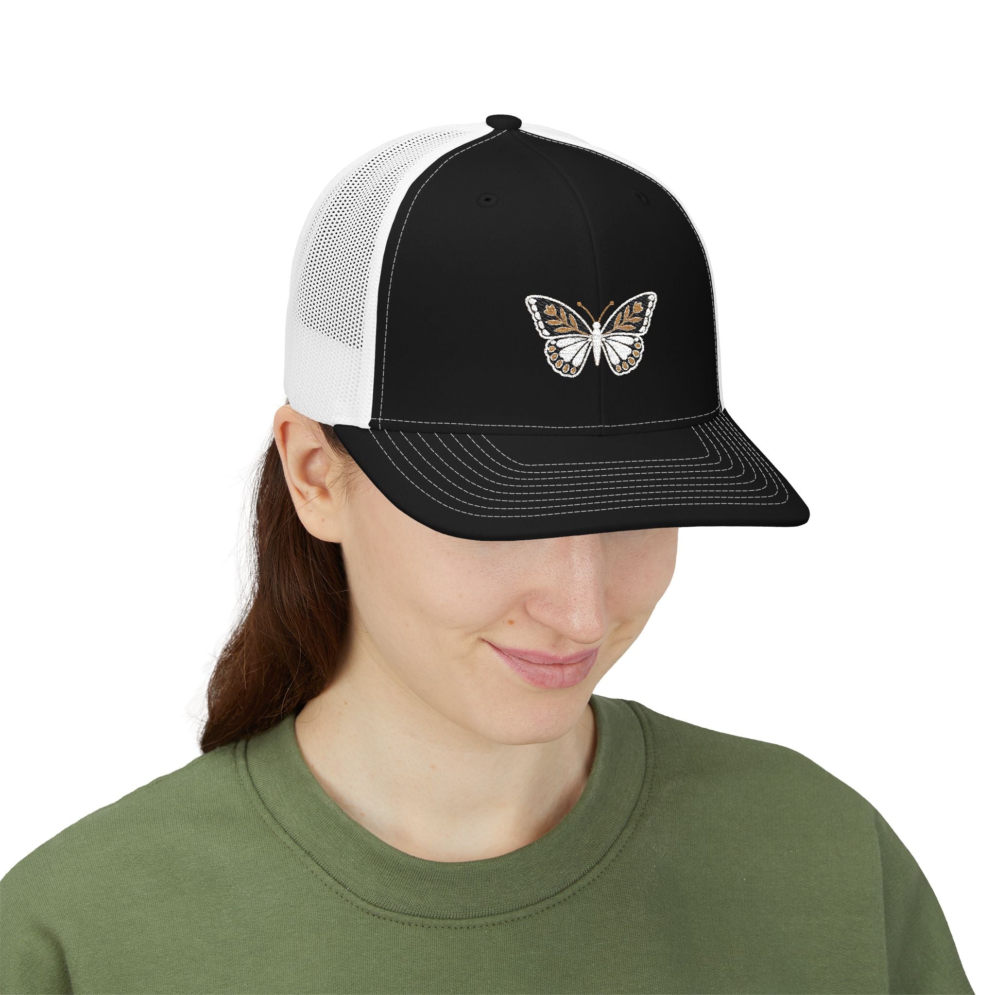 Golden Butterfly — Embroidered Trucker Hat