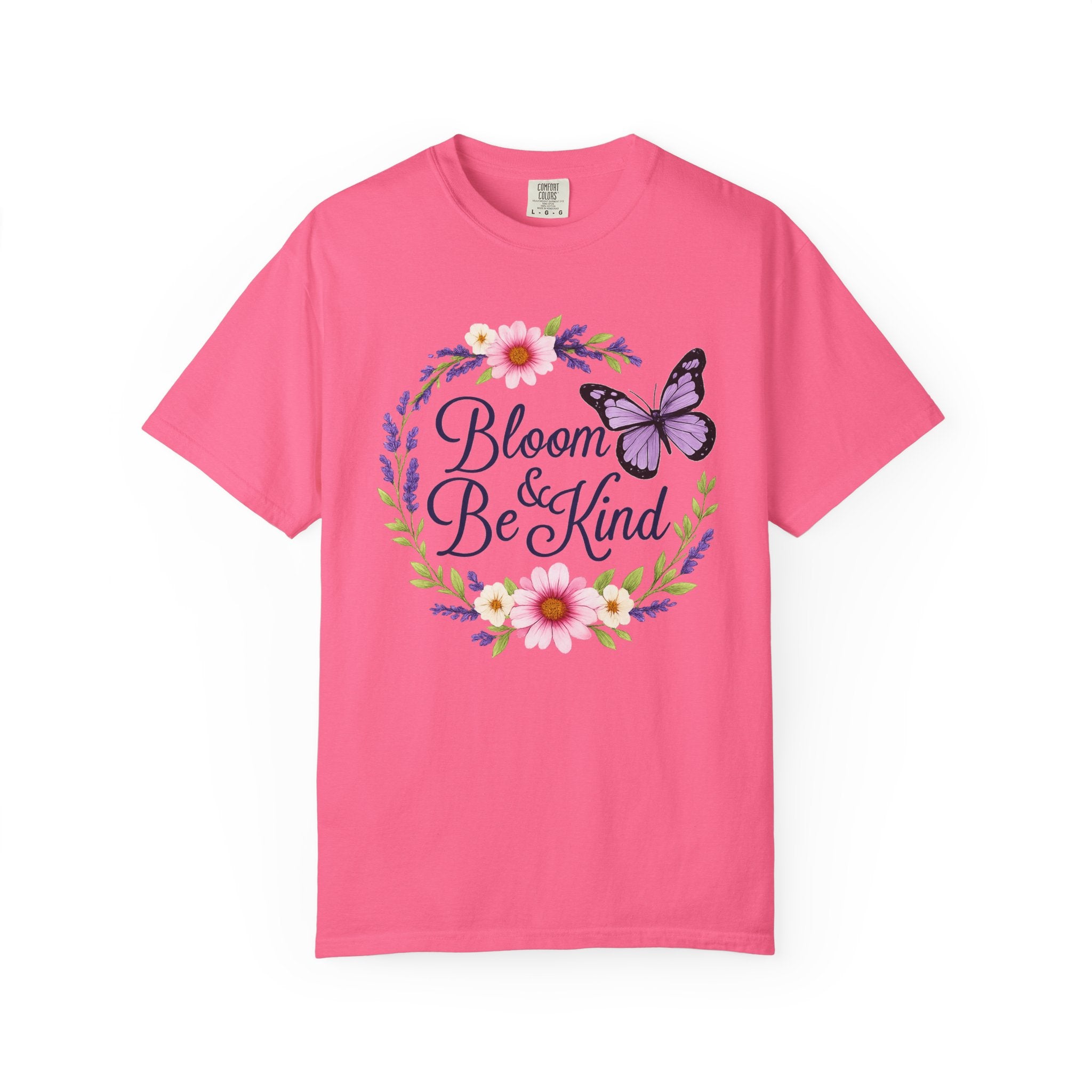 Bloom & Be Kind - Floral Wreath Butterfly Tee