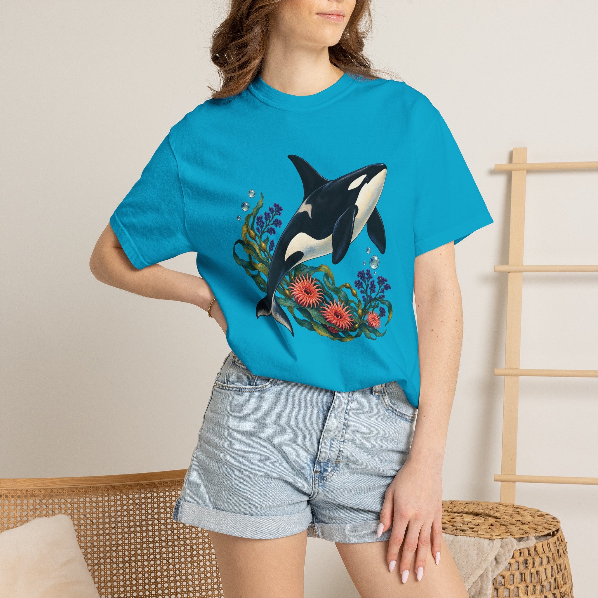 Orca, Kelp & Anemone T-Shirt — Garment-Dyed Cotton