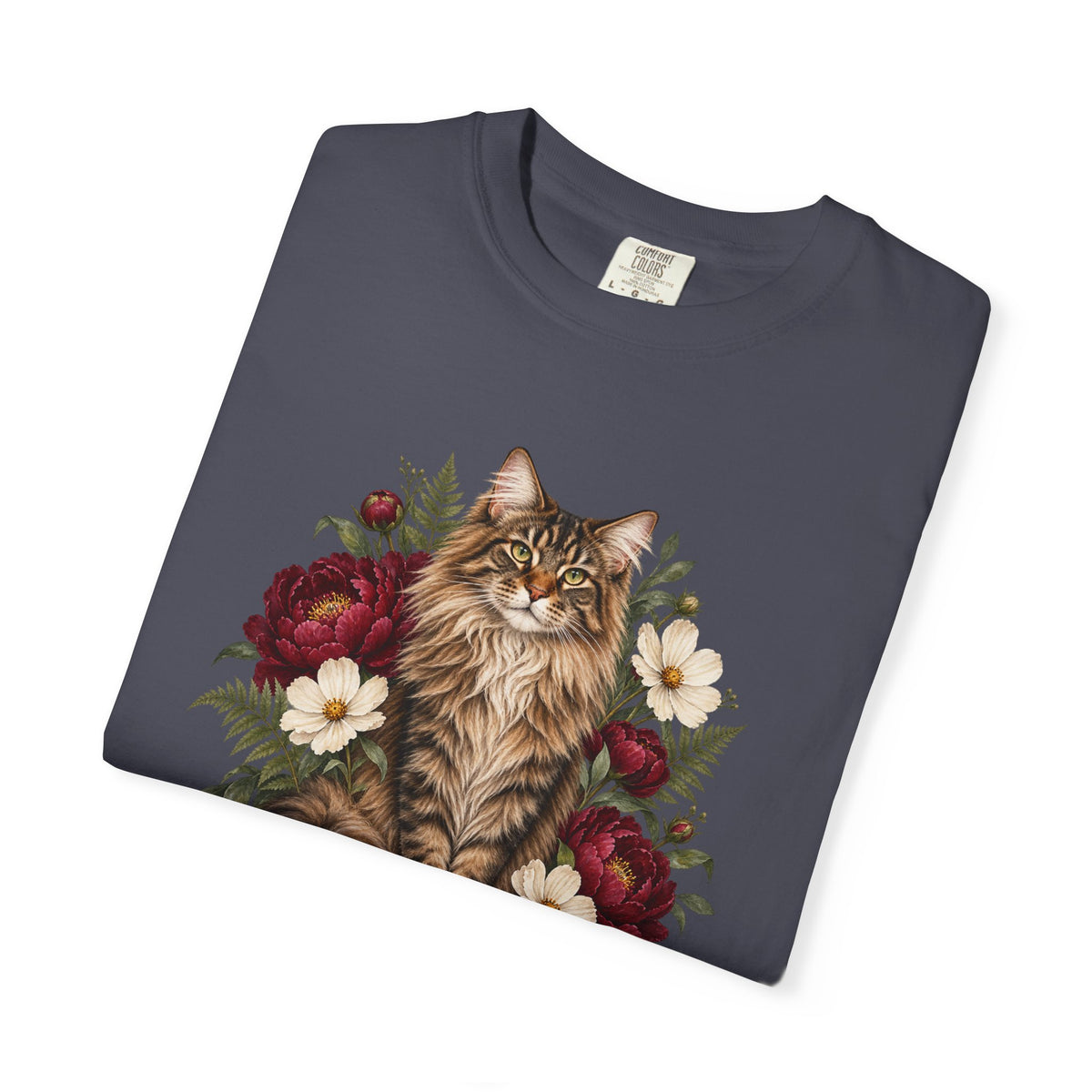 Maine Coon Cat T-Shirt — The Peony Guardian