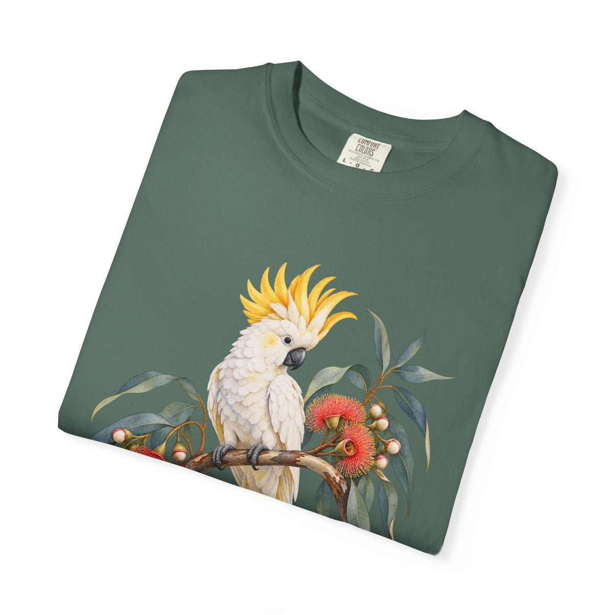 Cockatoo & Gum Blossom T-Shirt — relaxed everyday fit