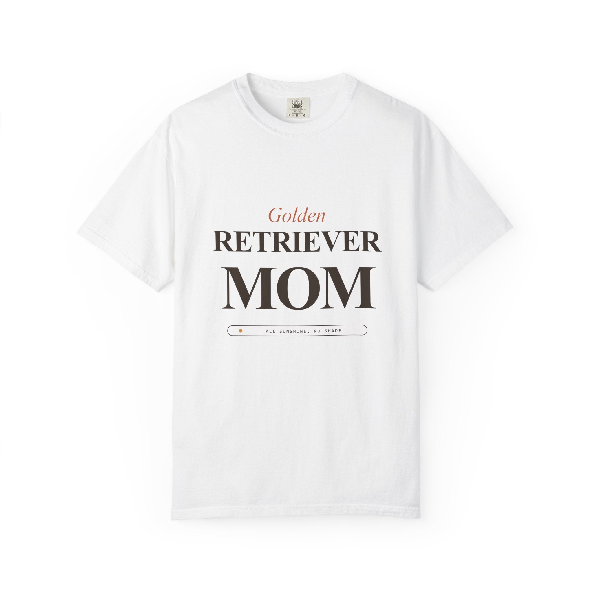 All Sunshine No Shade Golden Retriever mom shirt front view