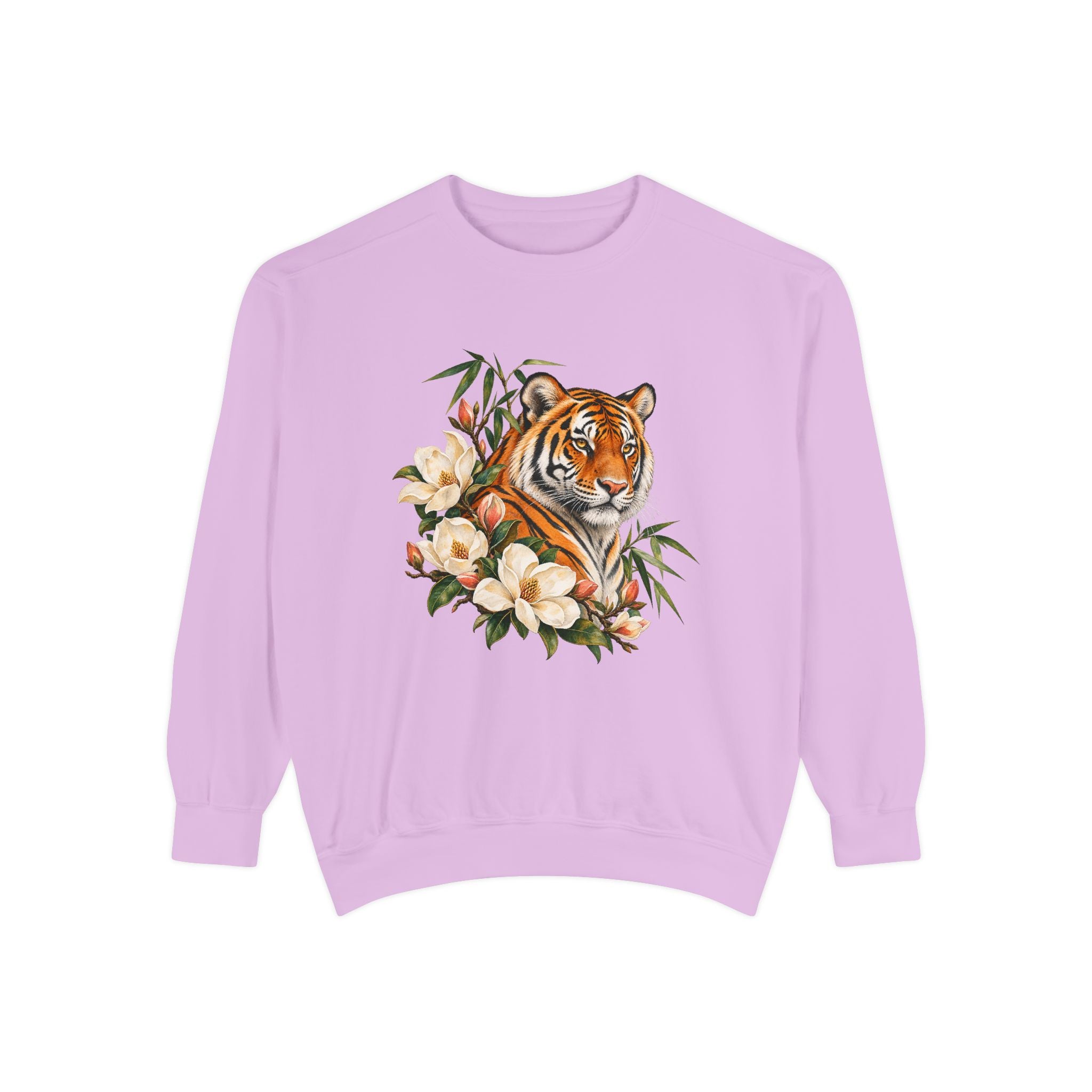 Tiger, Magnolia & Bamboo Sweatshirt — Garment-Dyed Fleece