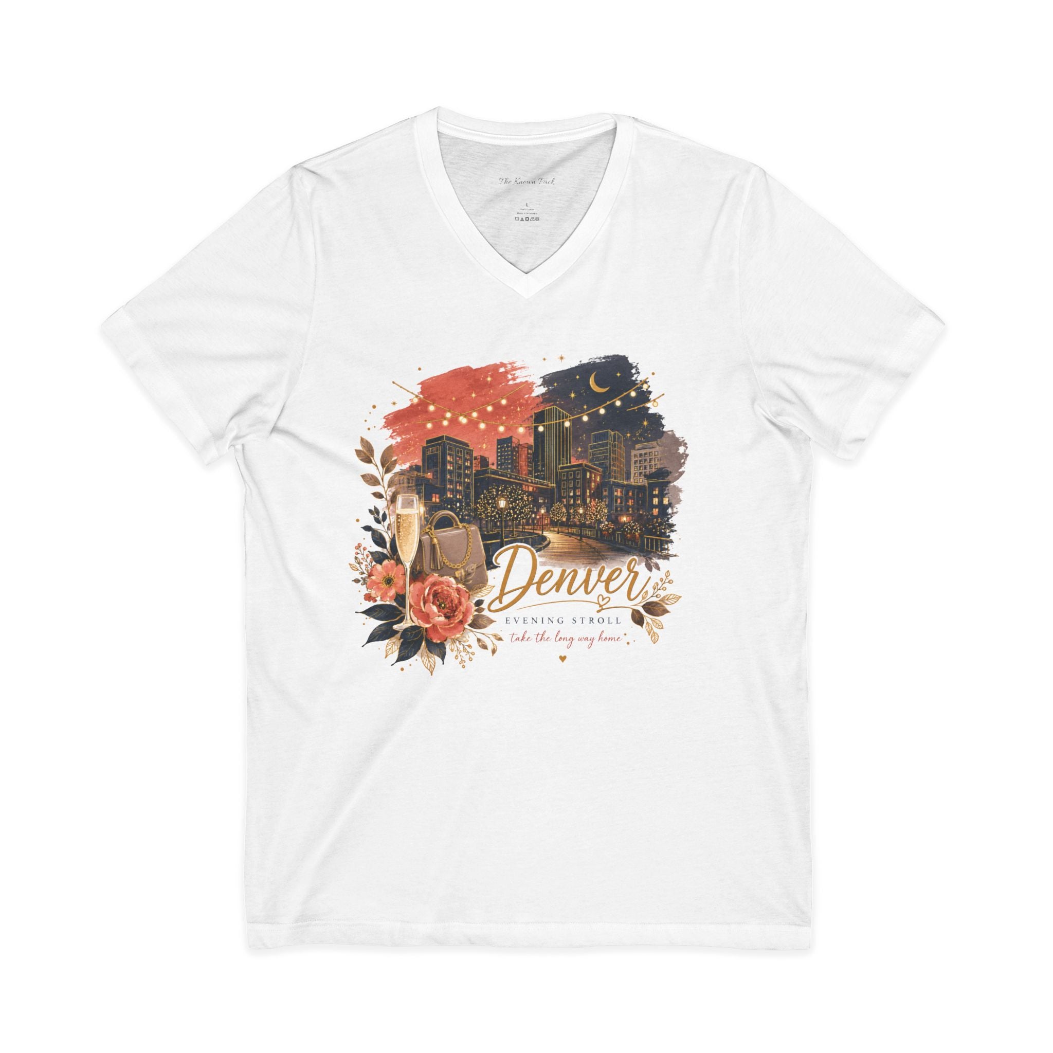 Evening Stroll — Denver Edition V-Neck Tee