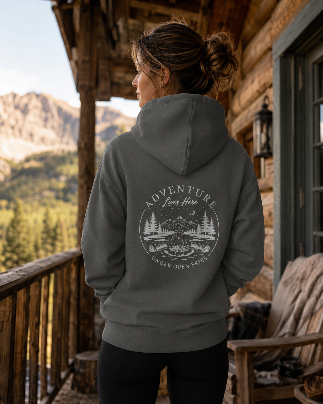 The Adventure Lives Here Campfire Hoodie