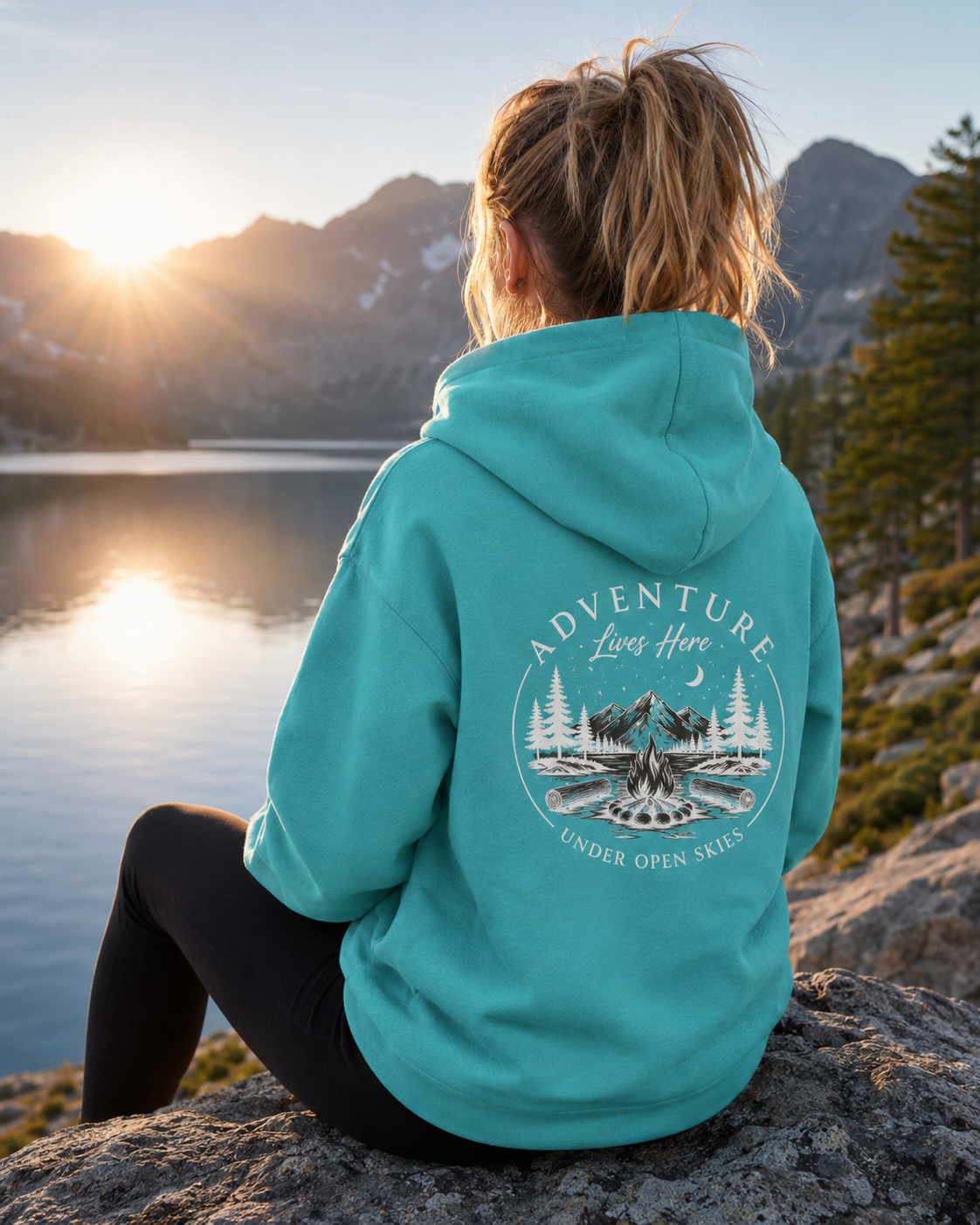 The Adventure Lives Here Campfire Hoodie