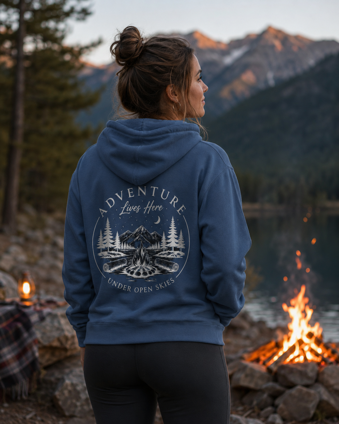 The Adventure Lives Here Campfire Hoodie