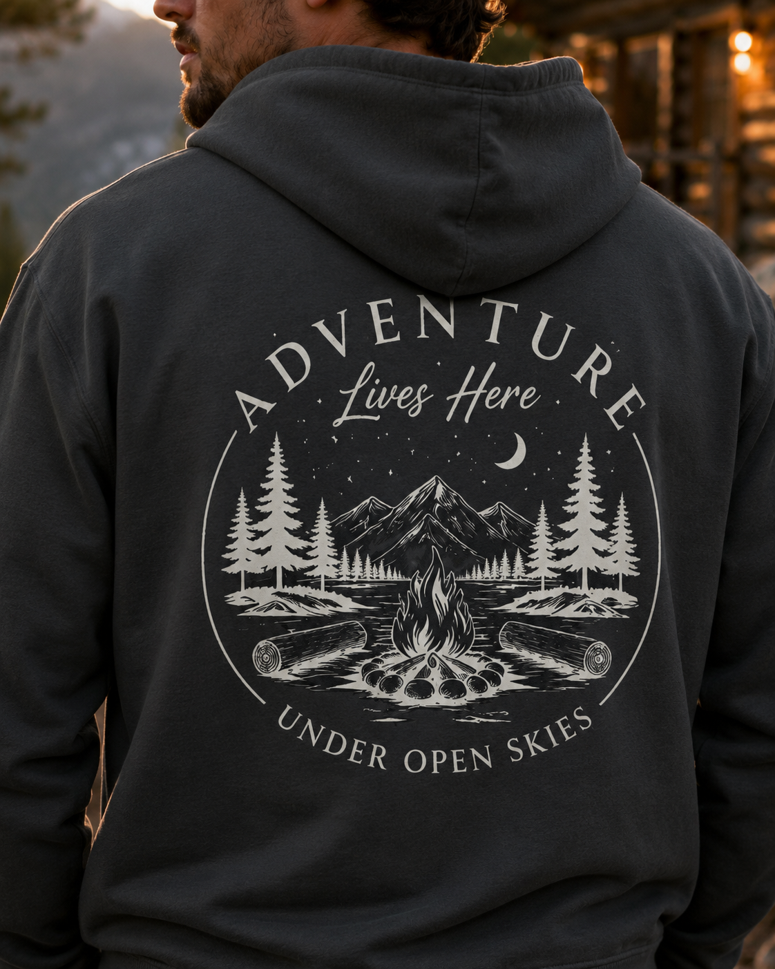 The Adventure Lives Here Campfire Hoodie