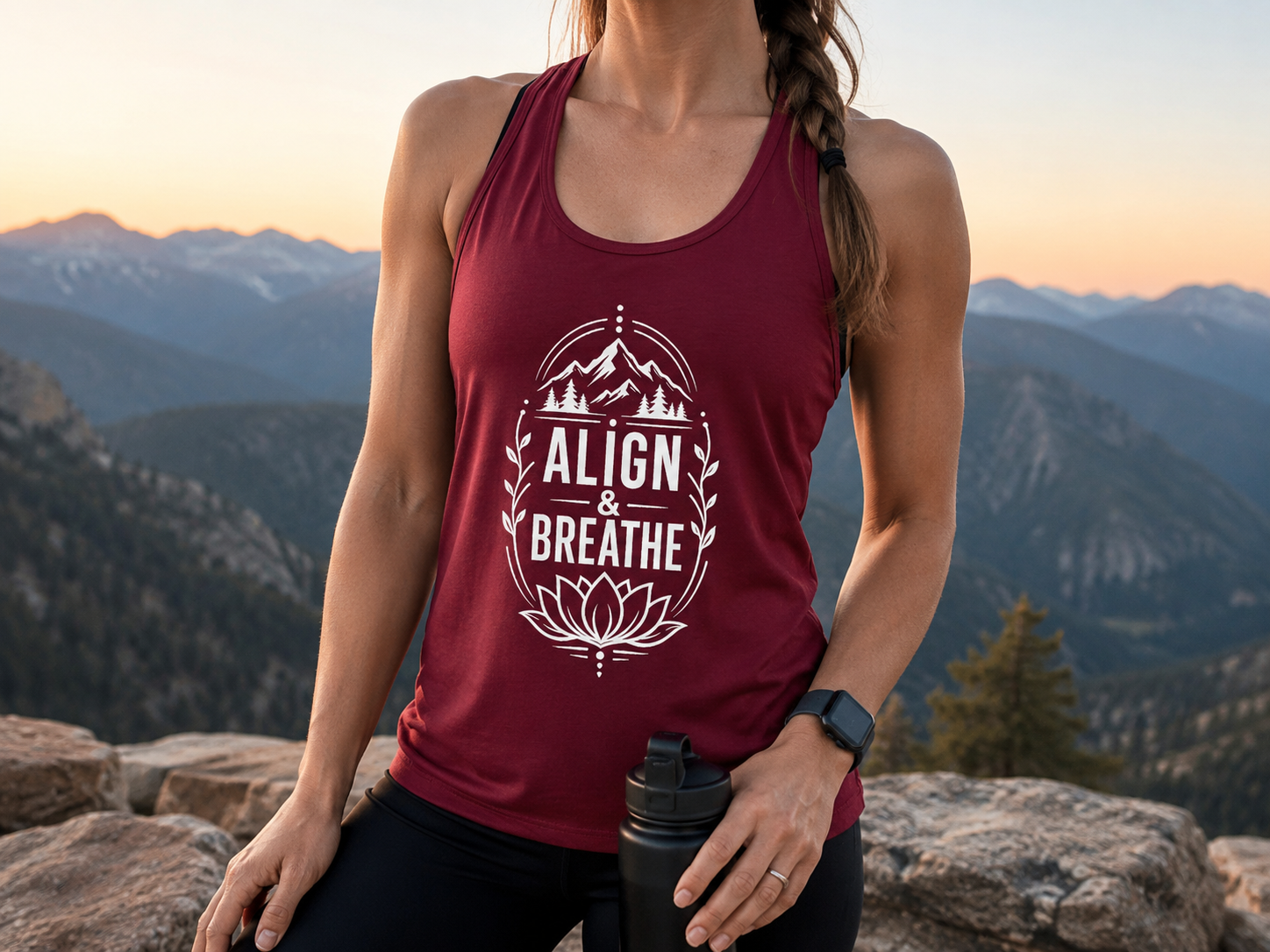 Align & Breathe — Women's Racerback Tank