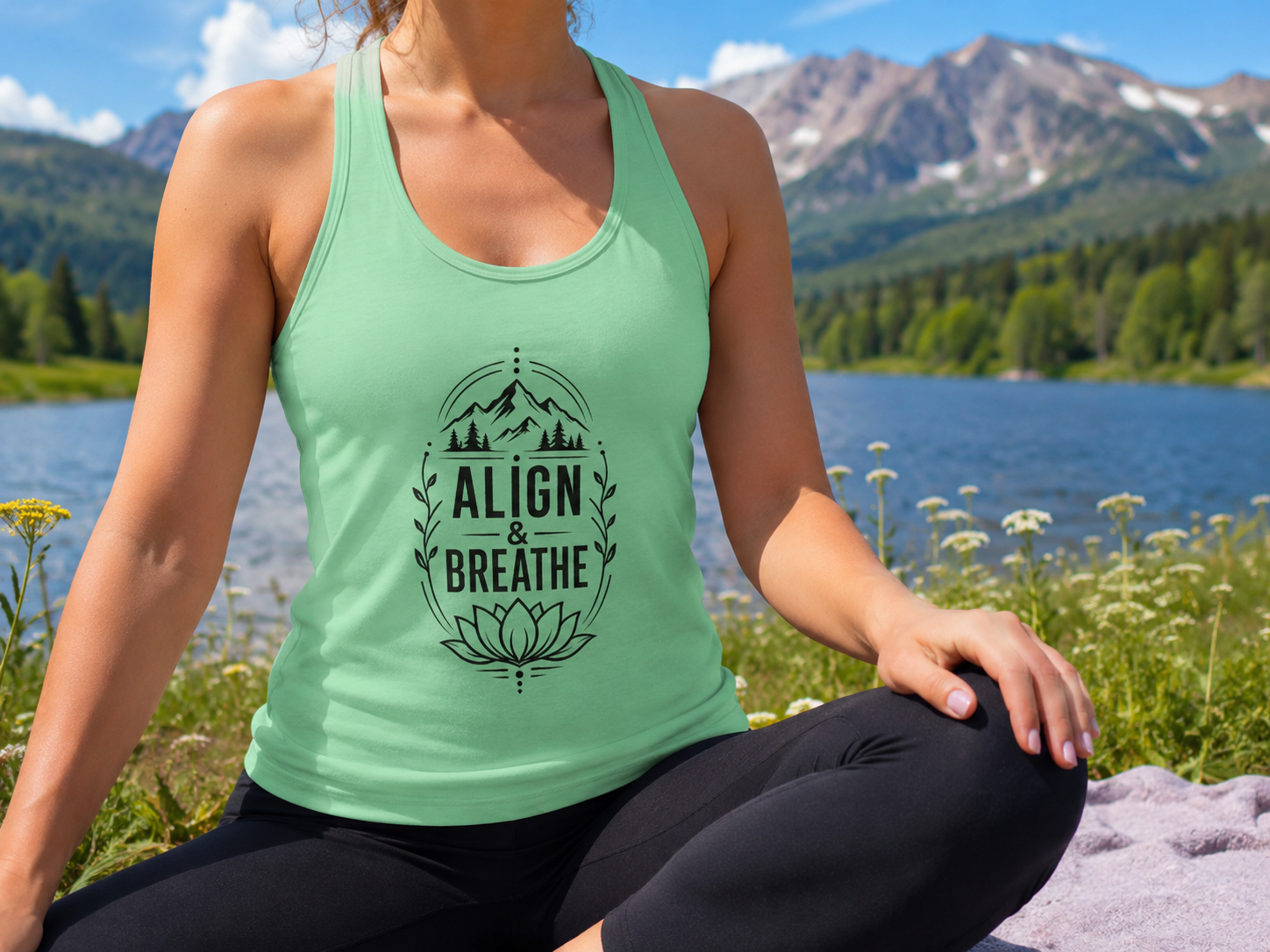 Align & Breathe — Women's Racerback Tank
