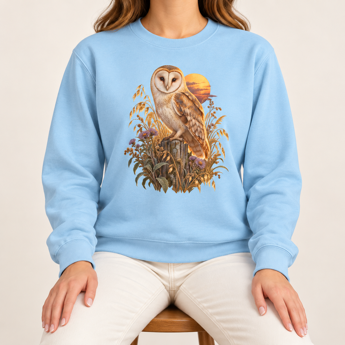 Barn Owl at Dusk Sweatshirt — The Evening Shift