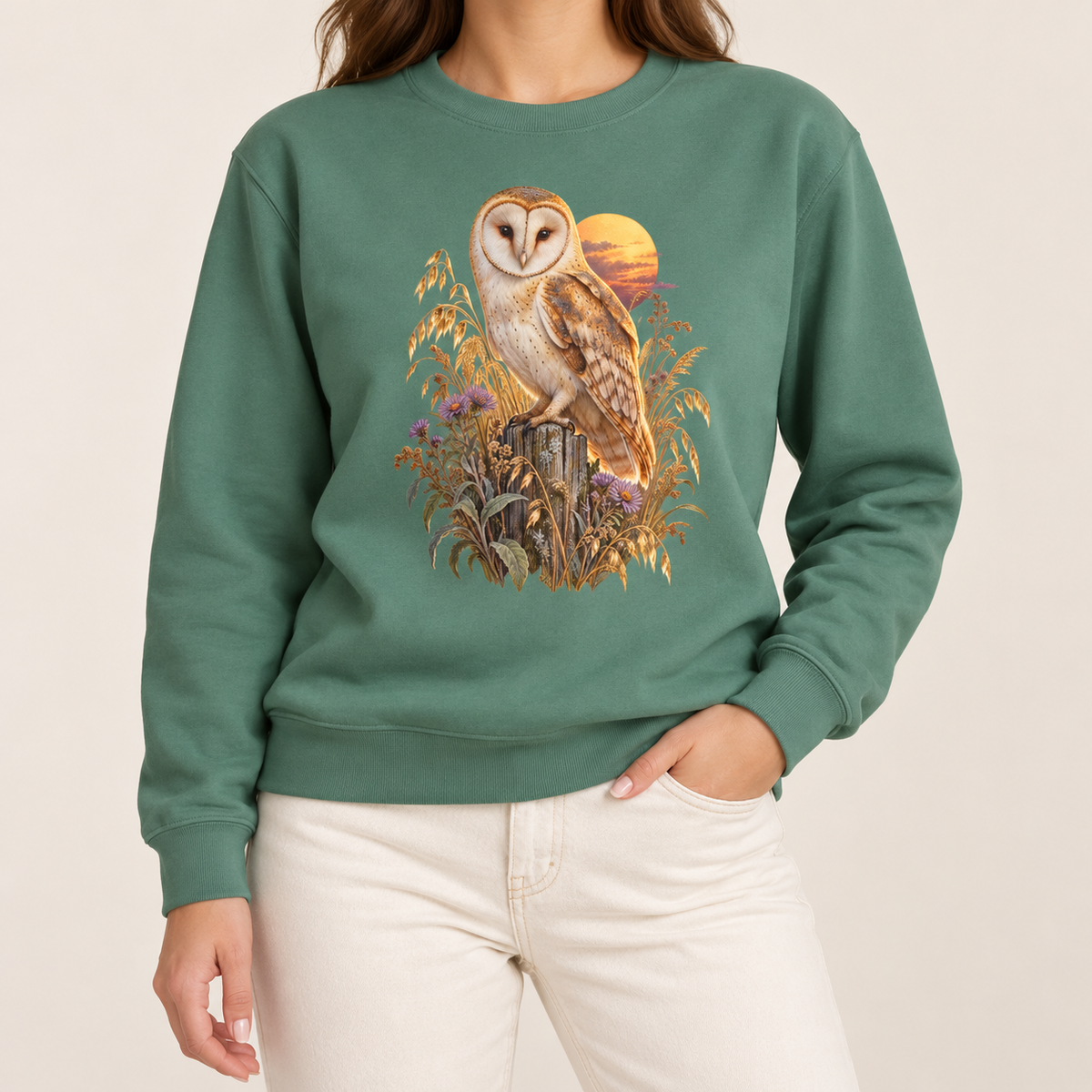 Barn Owl at Dusk Sweatshirt — The Evening Shift