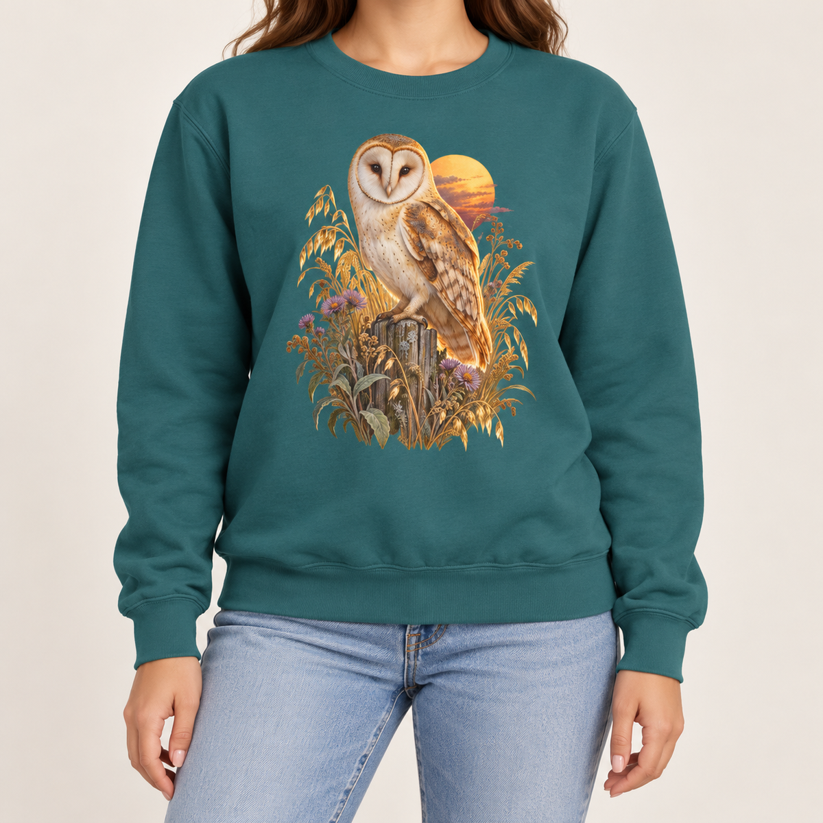 Barn Owl at Dusk Sweatshirt — The Evening Shift