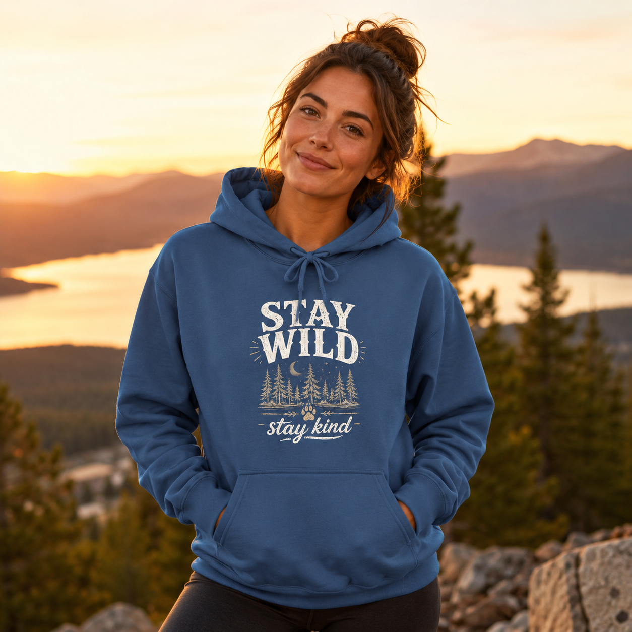 "Stay Wild, Be Here Now" Adventure Hoodie