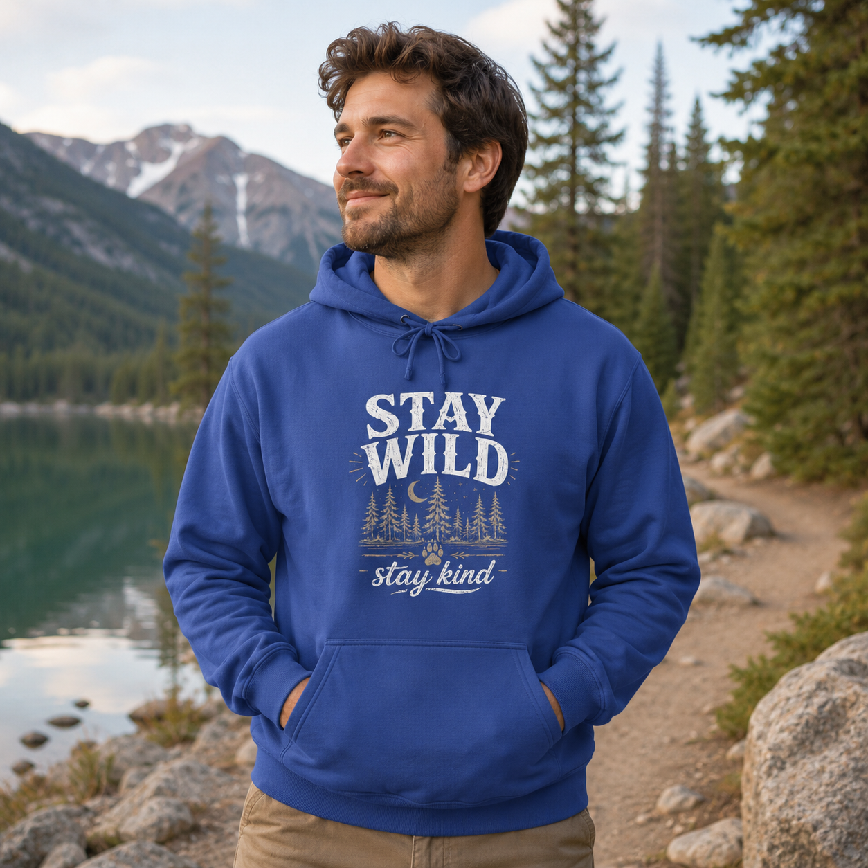 "Stay Wild, Be Here Now" Adventure Hoodie