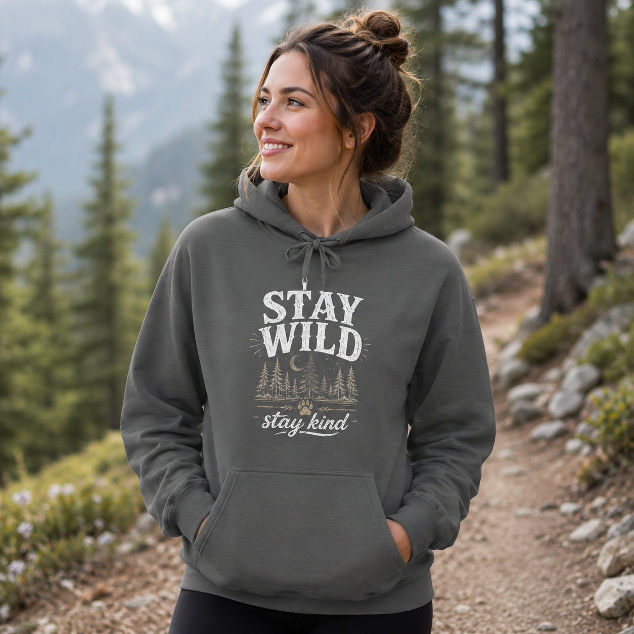 "Stay Wild, Be Here Now" Adventure Hoodie