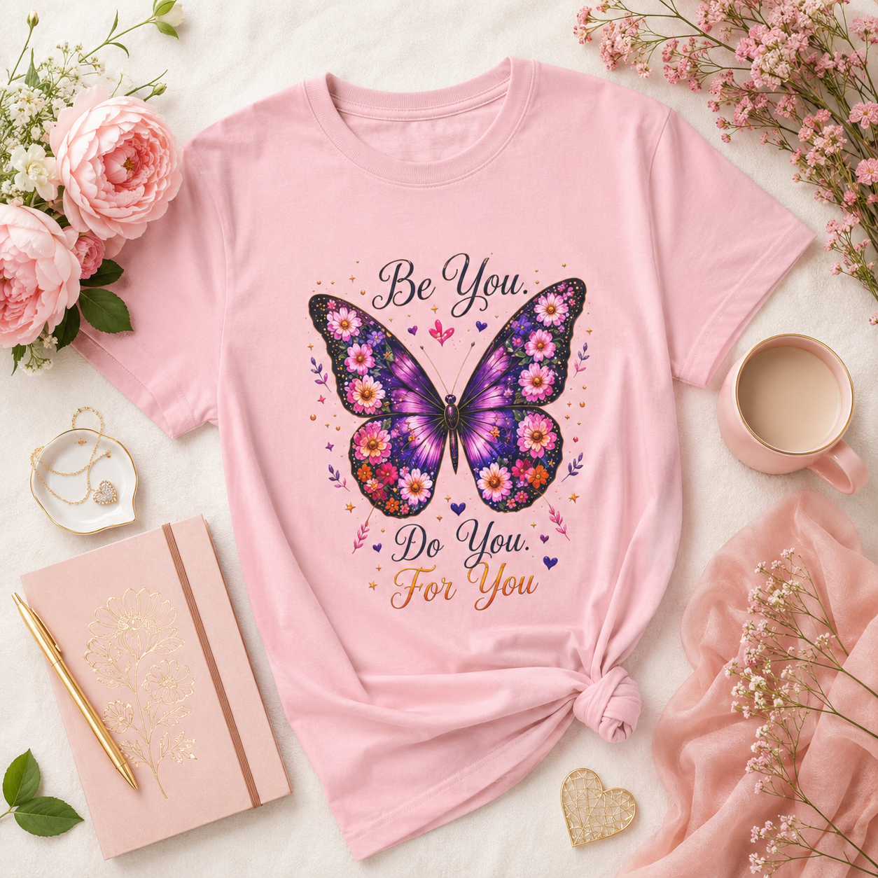 Be You. Do You. For You. - Floral Butterfly Tee
