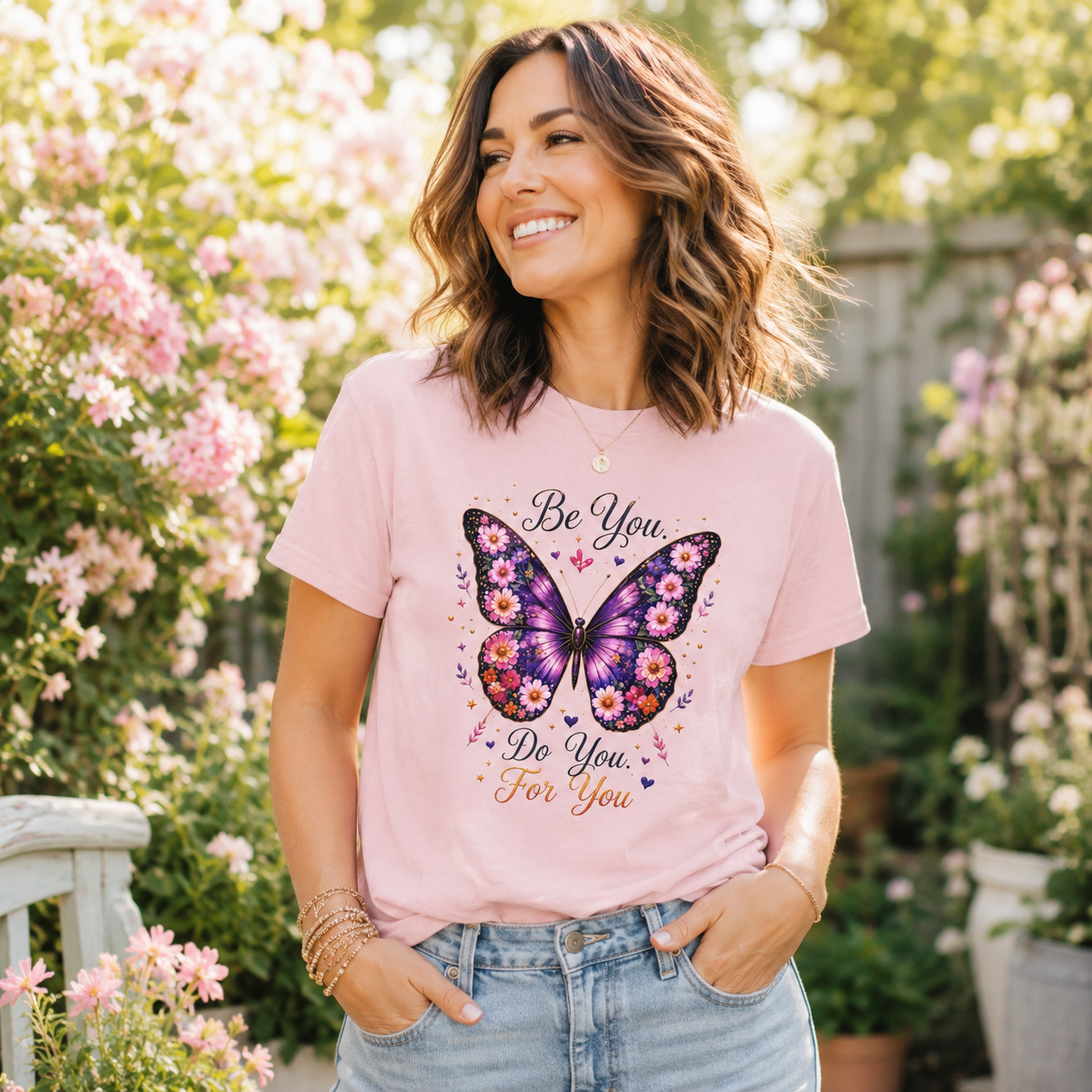 Be You. Do You. For You. - Floral Butterfly Tee