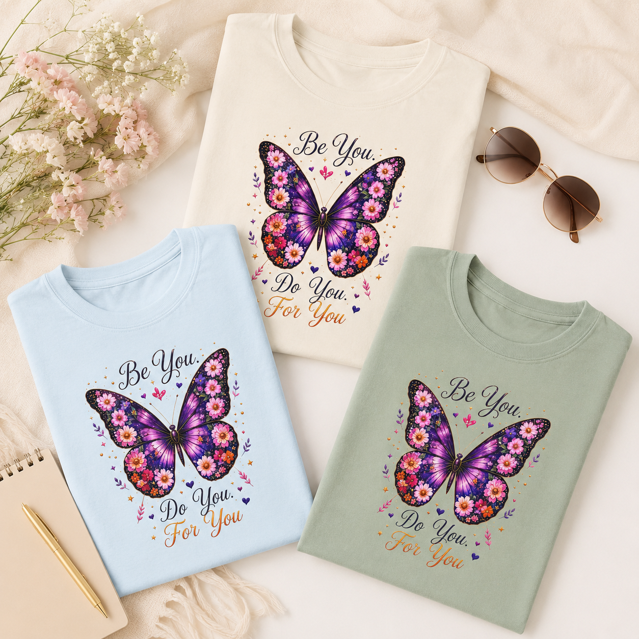 Be You. Do You. For You. - Floral Butterfly Tee
