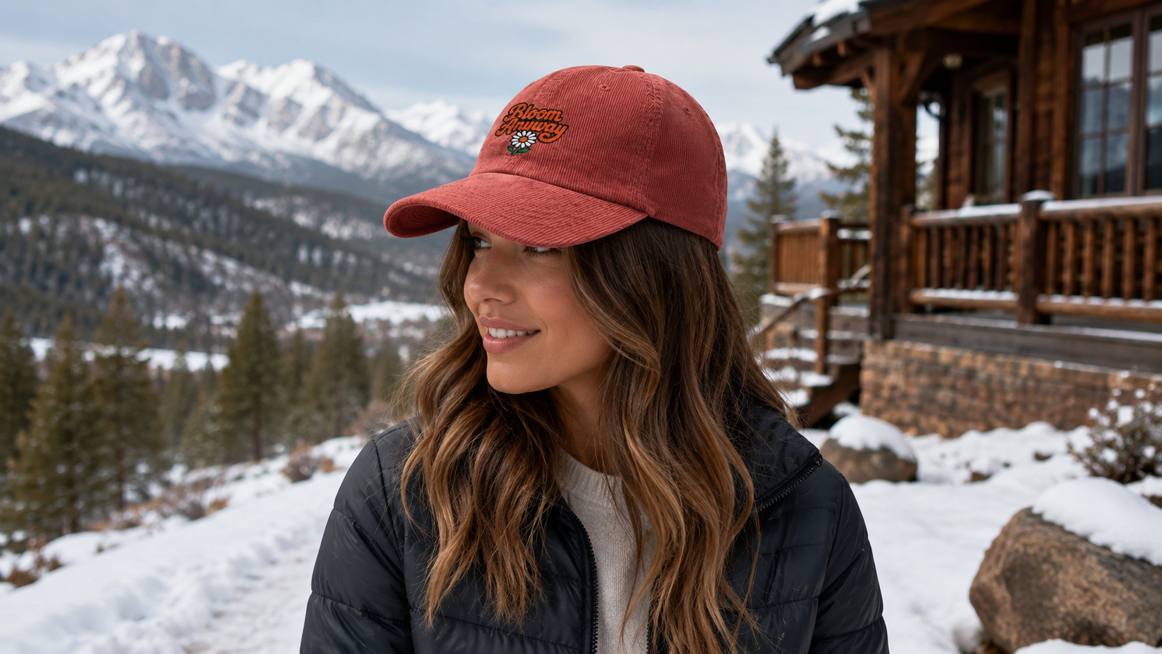 Bloom Anyway — Embroidered Corduroy Hat