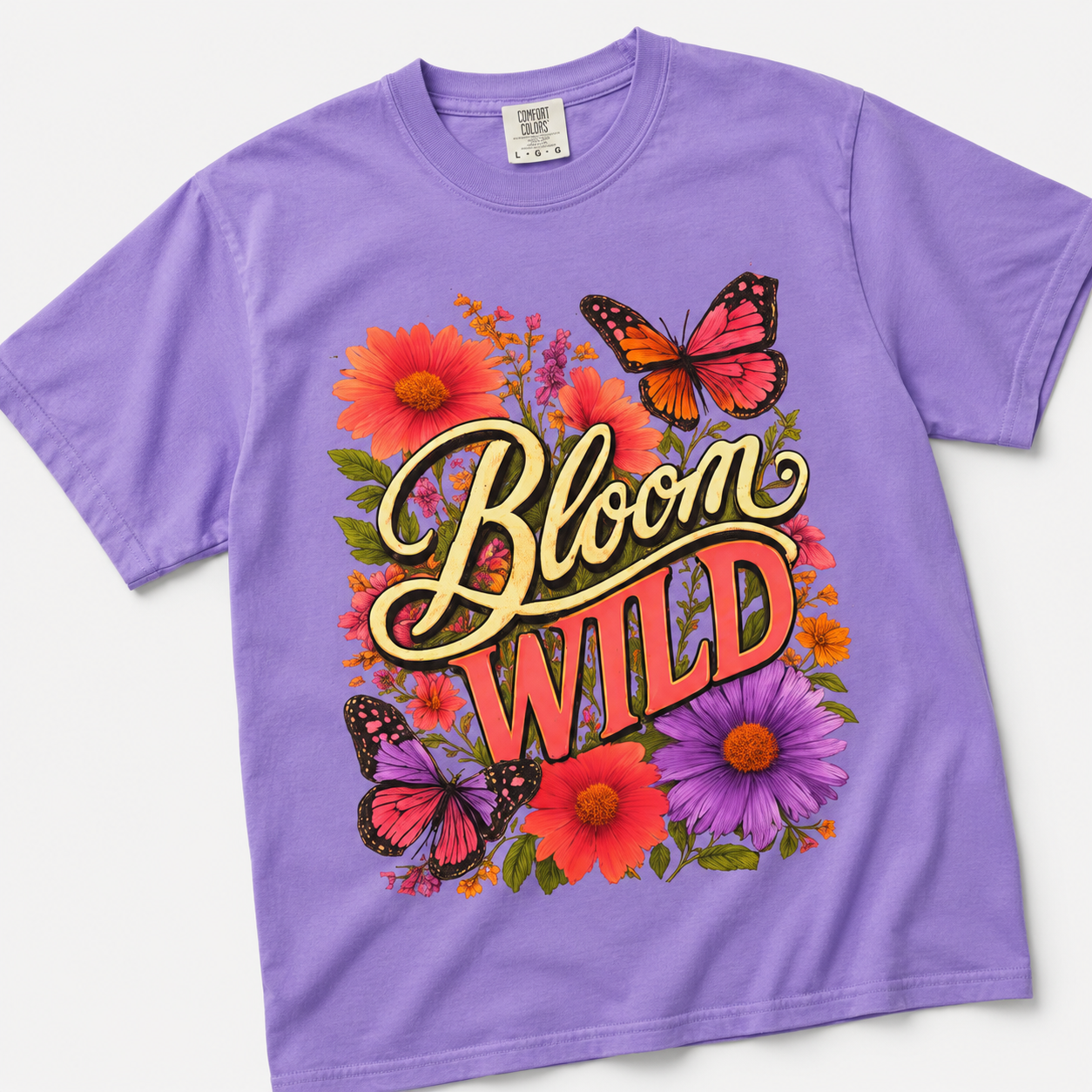 Bloom Wild - Vibrant Butterfly Wildflower Tee