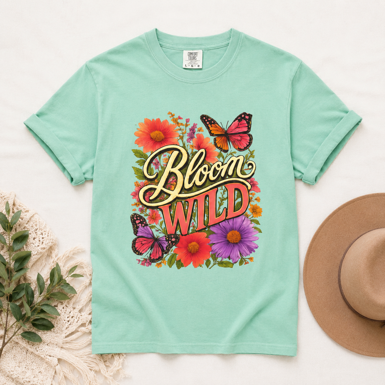 Bloom Wild - Vibrant Butterfly Wildflower Tee