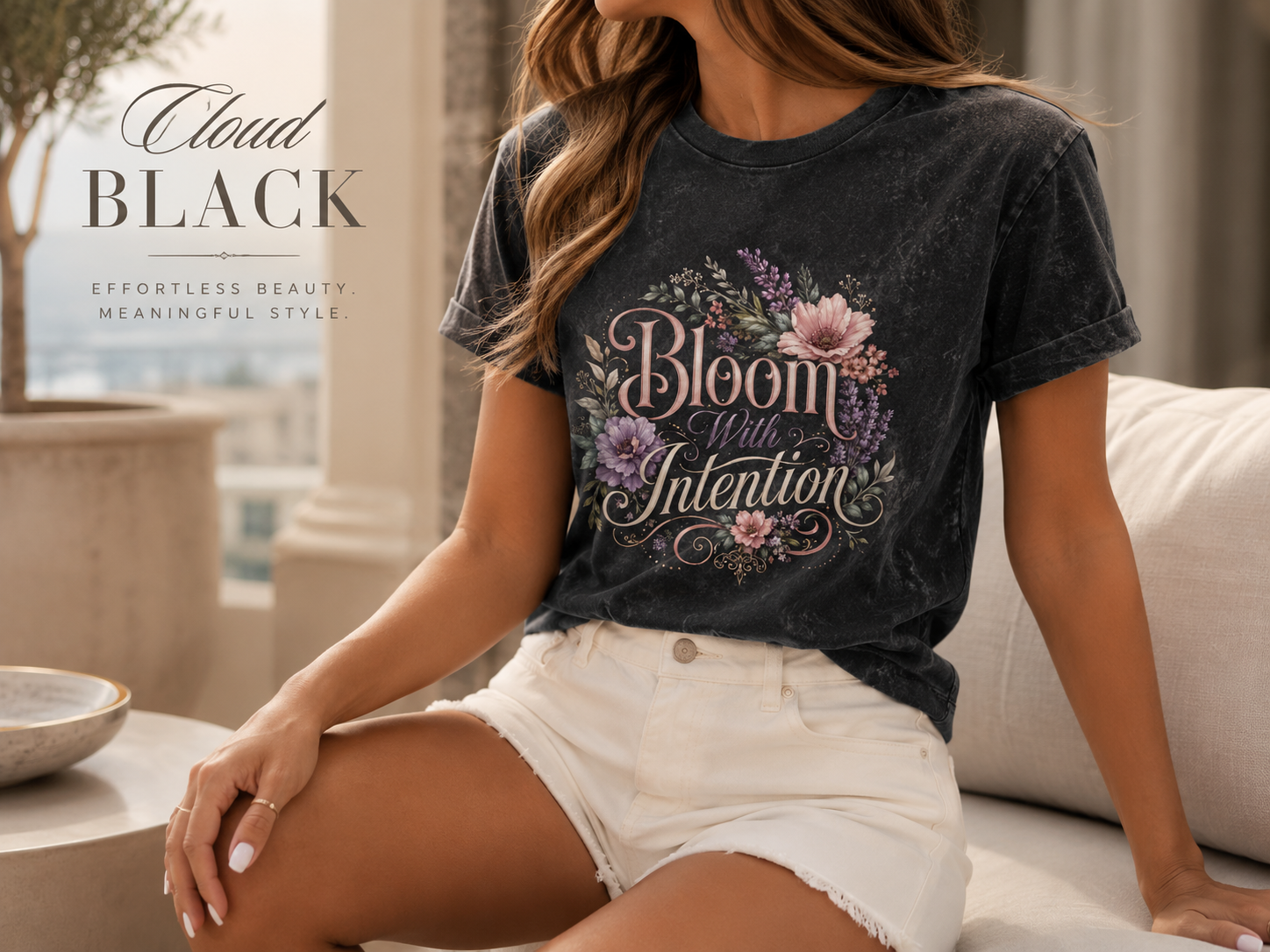 Bloom with Intention Vintage Crewneck Tee