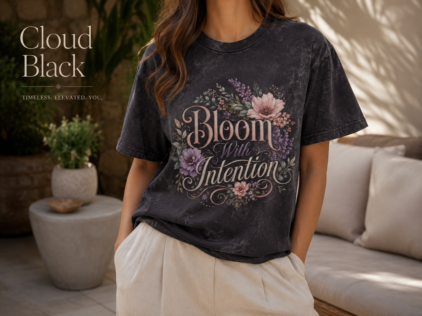 Bloom with Intention Vintage Crewneck Tee