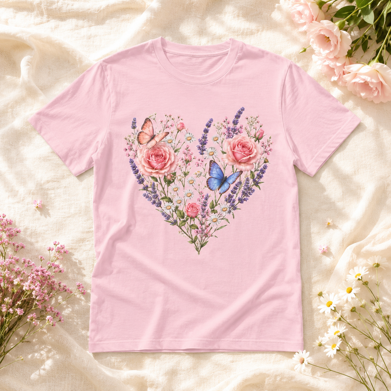 Wildflower Heart - Floral & Butterfly Botanical Tee