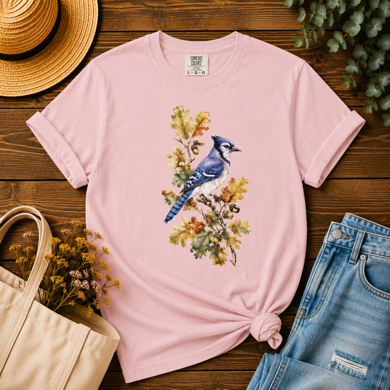 Blue Jay & Autumn Oak Tee