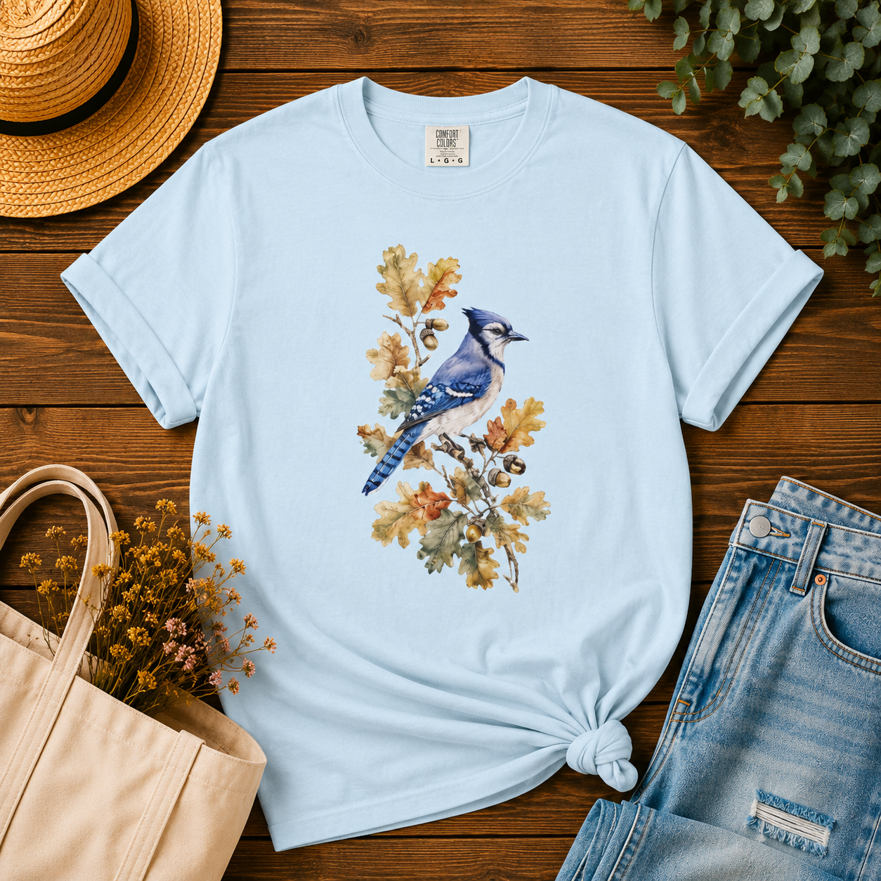 Blue Jay & Autumn Oak Tee