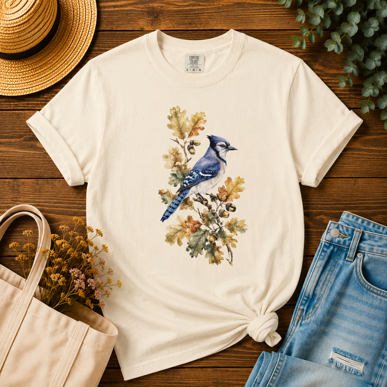 Blue Jay & Autumn Oak Tee