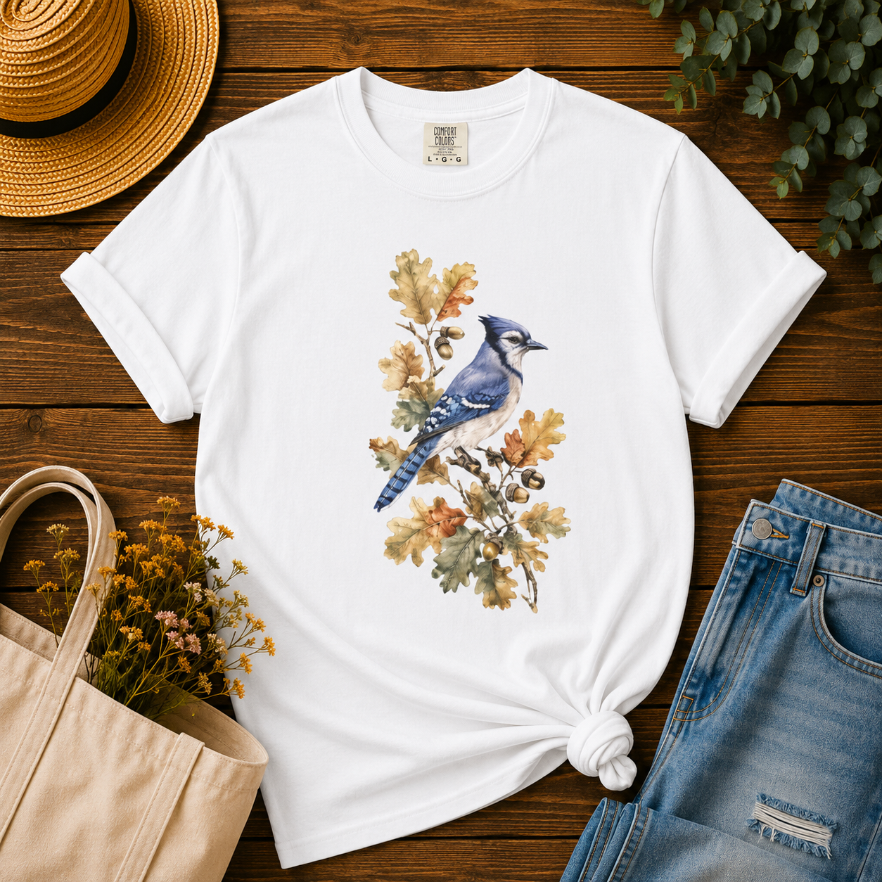 Blue Jay & Autumn Oak Tee