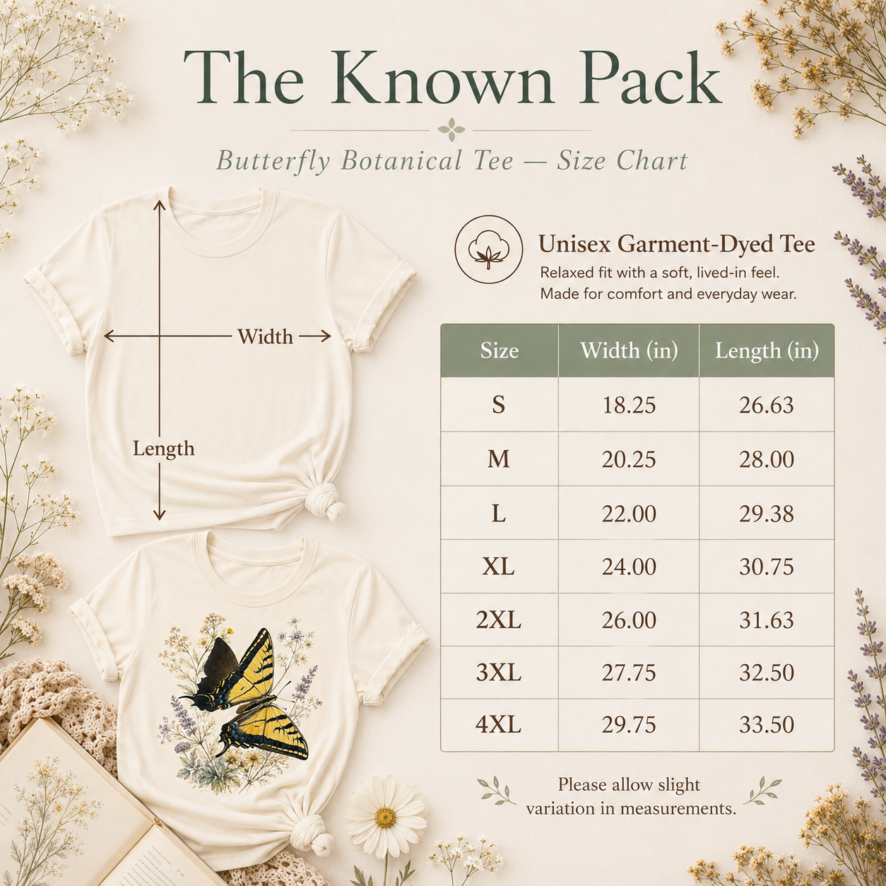 Swallowtail Butterfly - Botanical Wildflower Tee