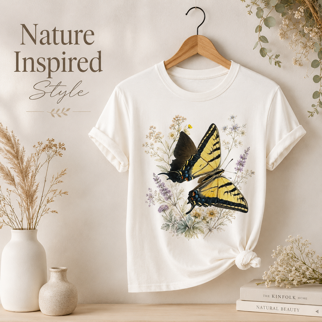 Swallowtail Butterfly - Botanical Wildflower Tee