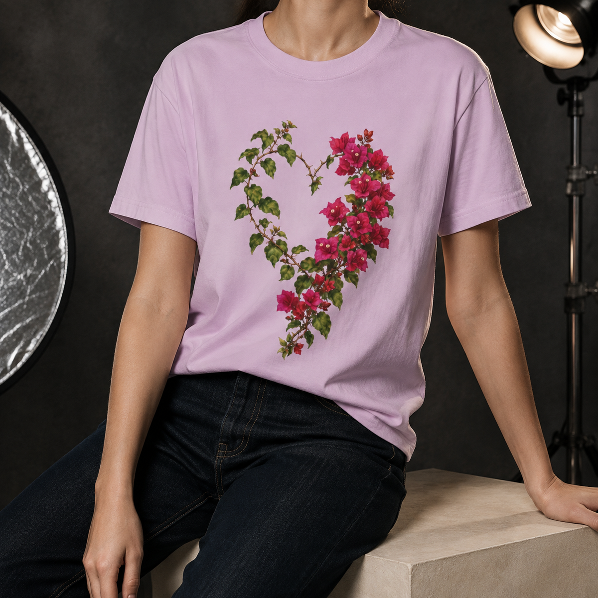 Bougainvillea Heart Botanical T-Shirt