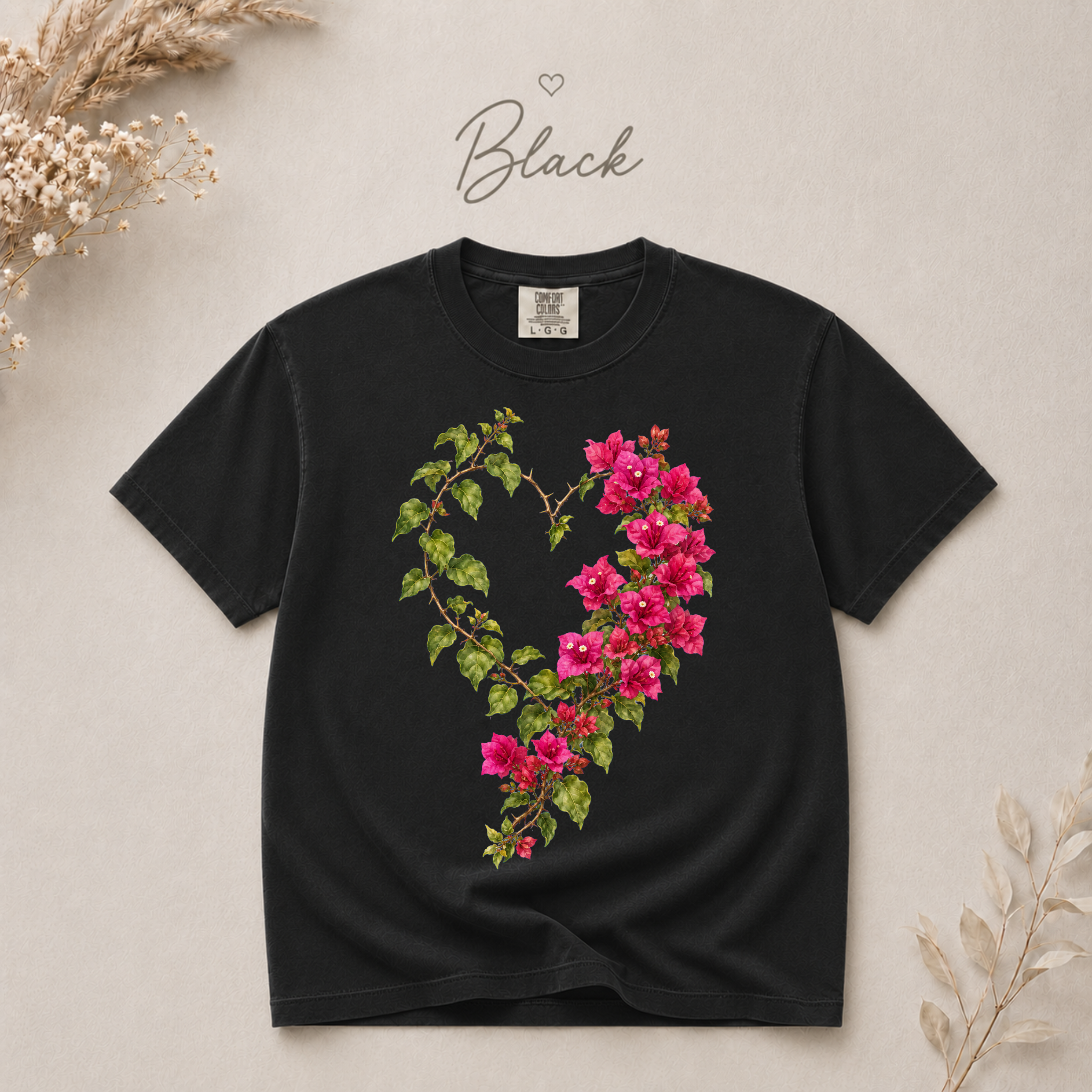 Bougainvillea Heart Botanical T-Shirt