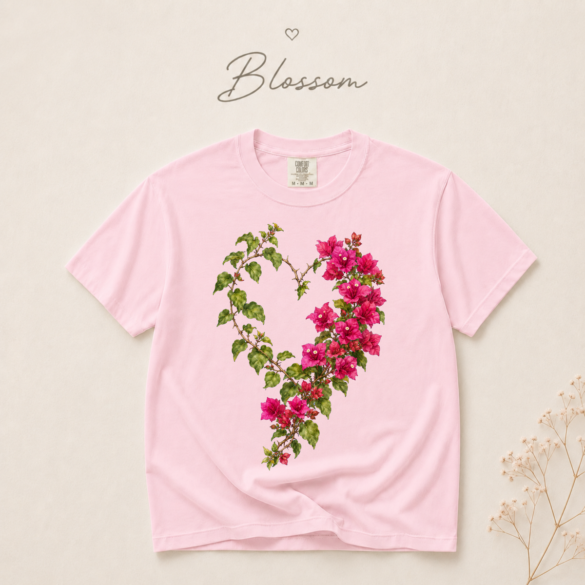 Bougainvillea Heart Botanical T-Shirt