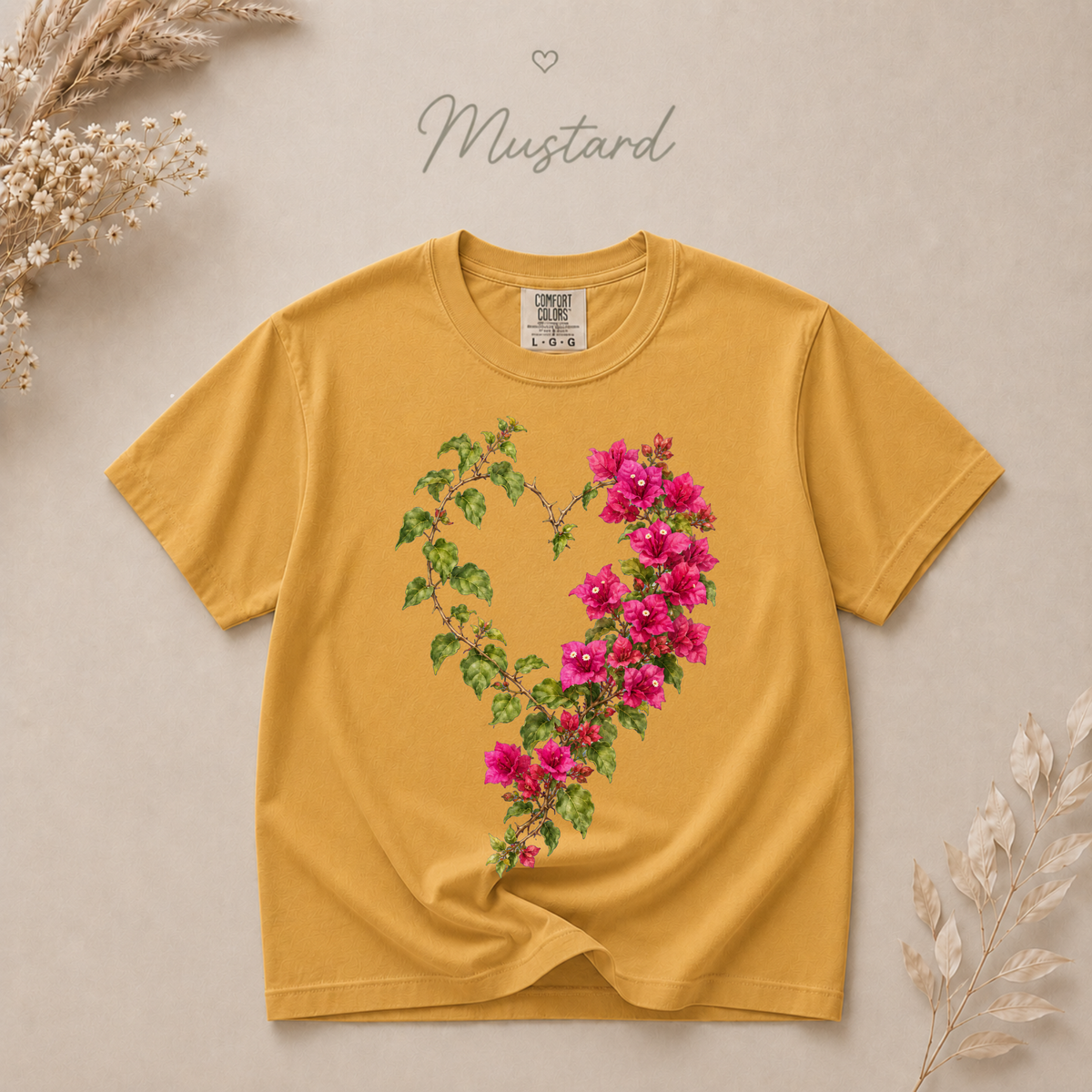 Bougainvillea Heart Botanical T-Shirt