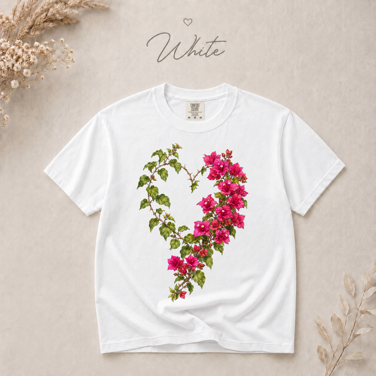 Bougainvillea Heart Botanical T-Shirt