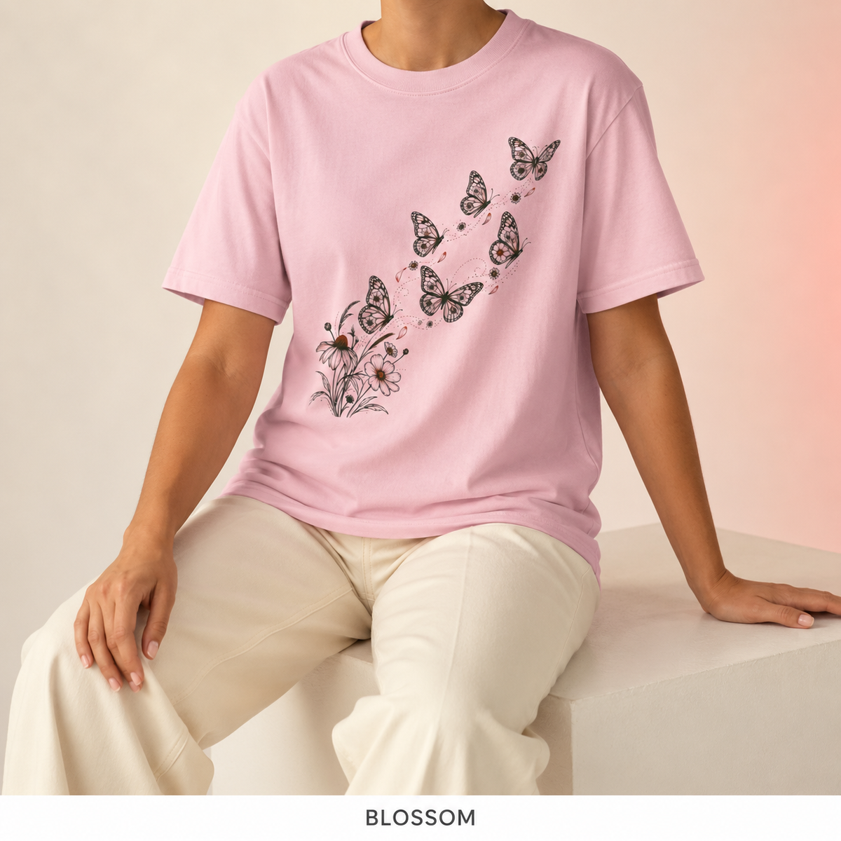 Butterfly Ascent T-Shirt — Garment-Dyed Cotton