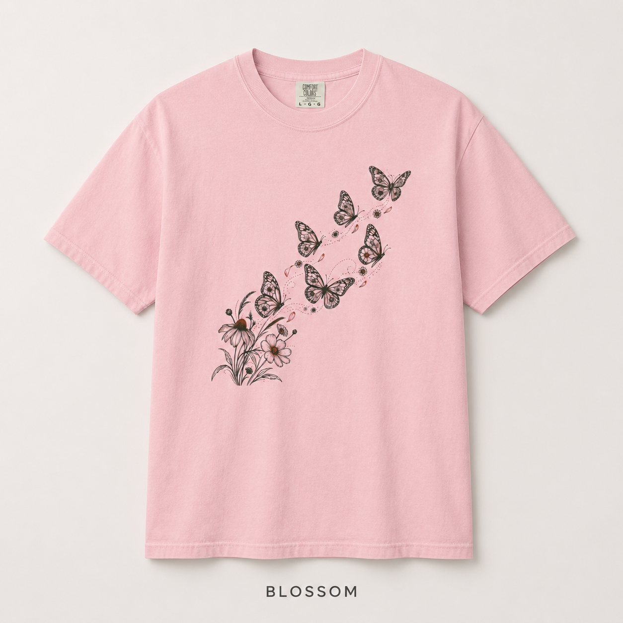 Butterfly Ascent T-Shirt — Garment-Dyed Cotton