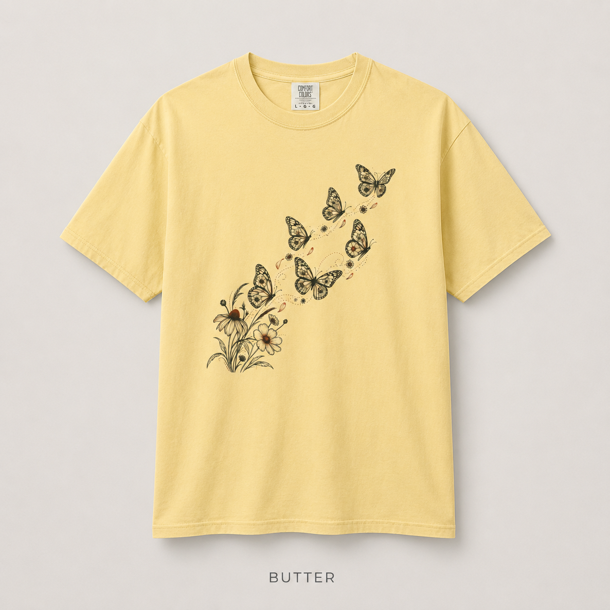 Butterfly Ascent T-Shirt — Garment-Dyed Cotton