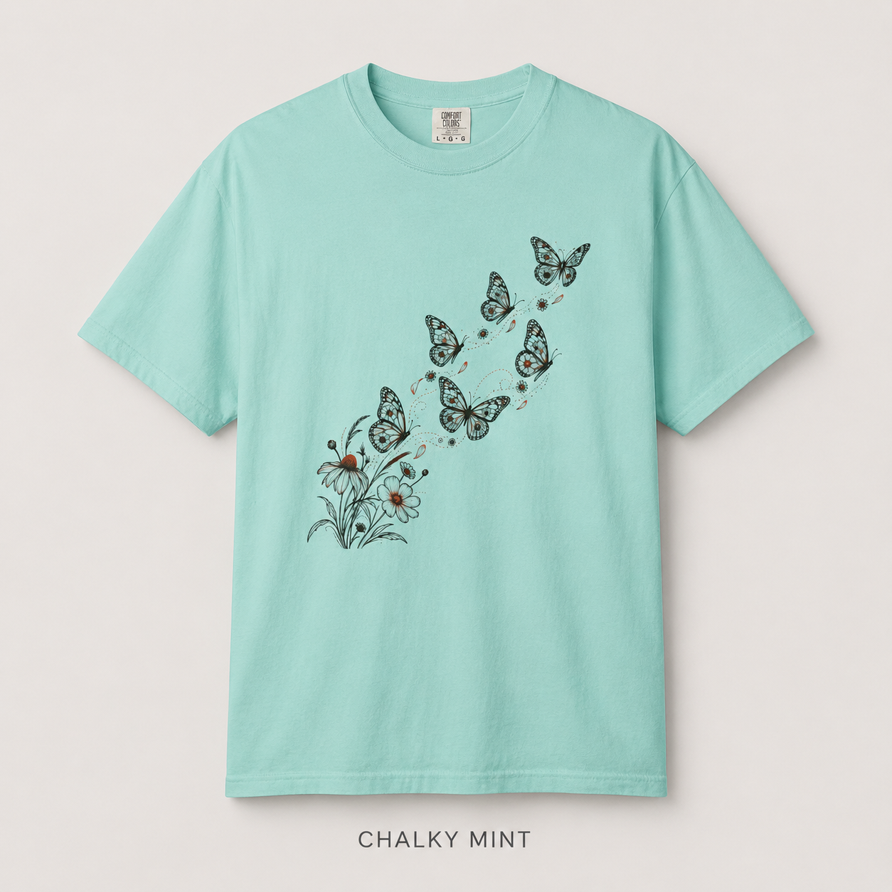 Butterfly Ascent T-Shirt — Garment-Dyed Cotton